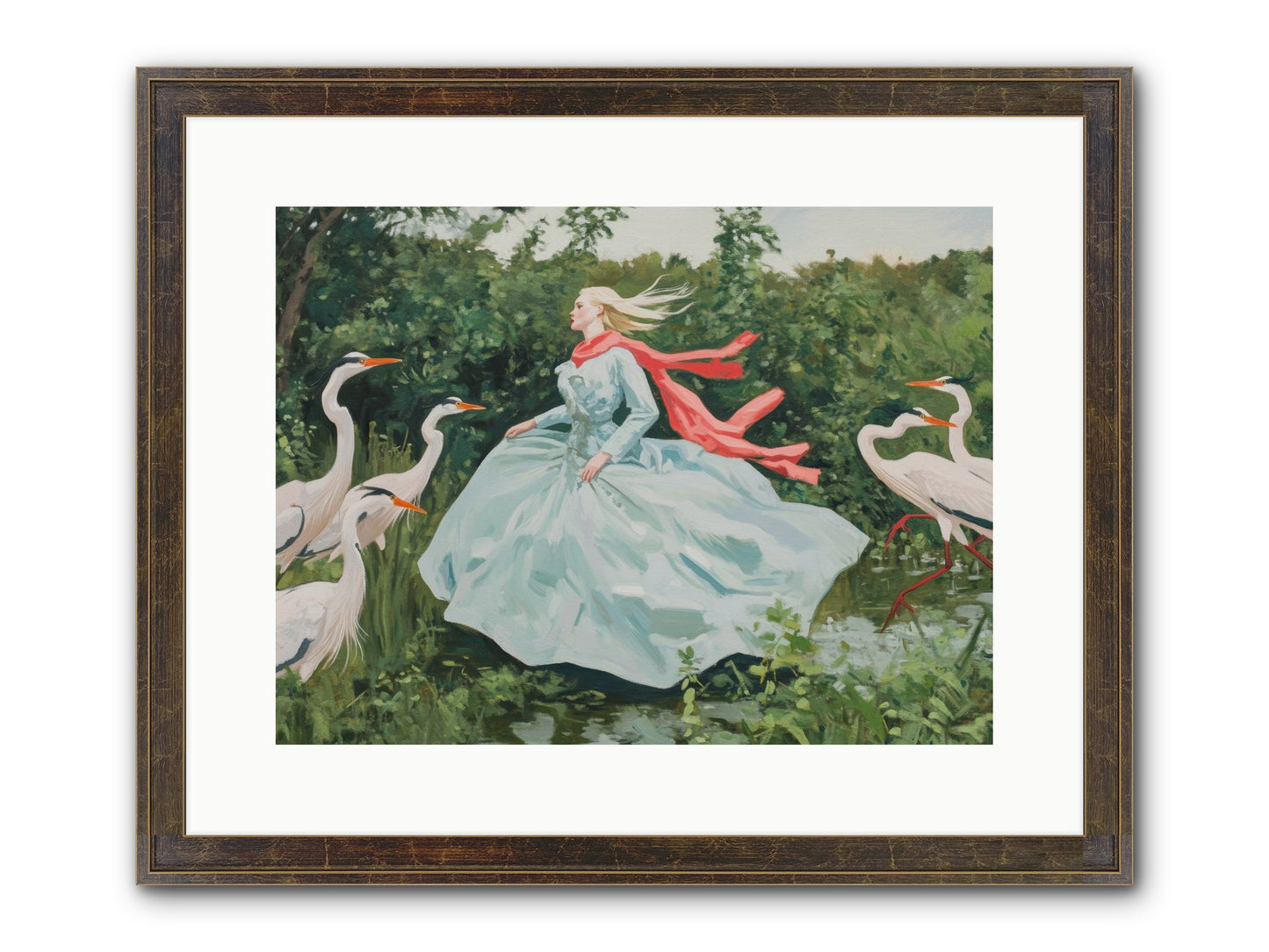 The Secret Orchard Framed Print - Slimwoods Black/Gold 16x12