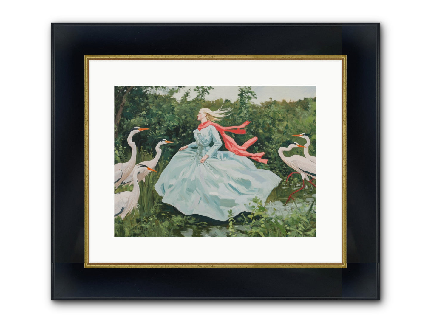 The Secret Orchard Framed Print - Wide Black w/Gold 16x12