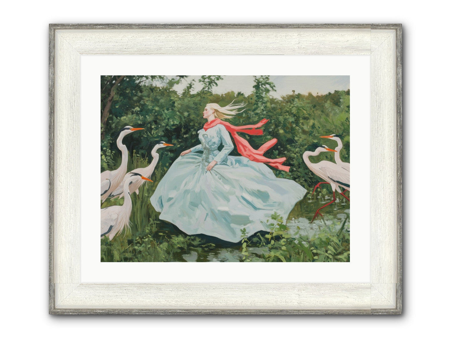 The Secret Orchard Framed Print - Driftwood White 24x18