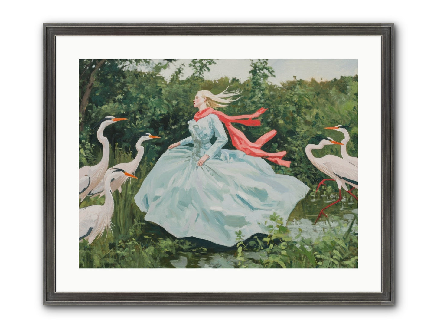 The Secret Orchard Framed Print - Slimwoods Black/Silver 24x18