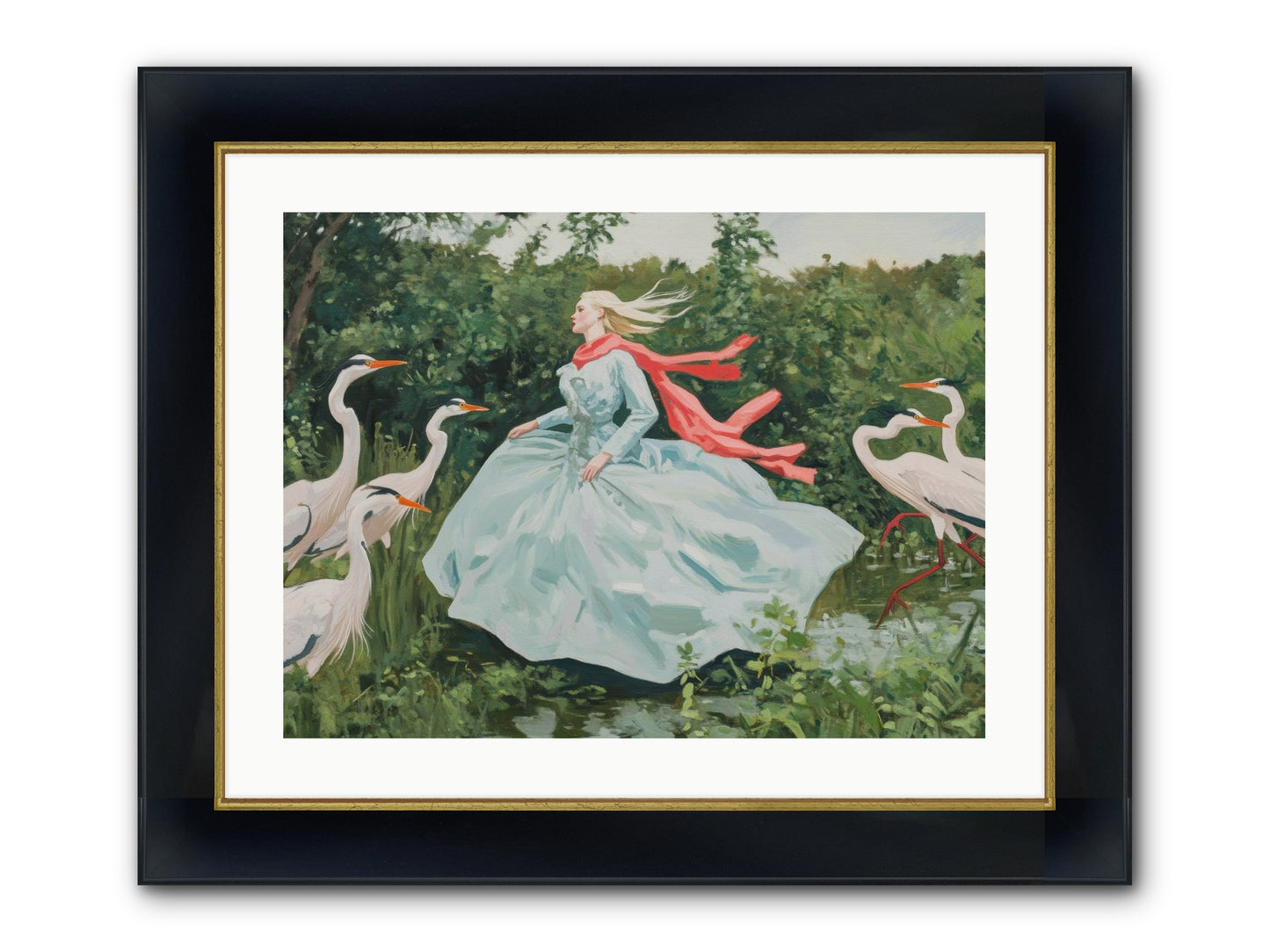 The Secret Orchard Framed Print - Wide Black w/Gold 24x18