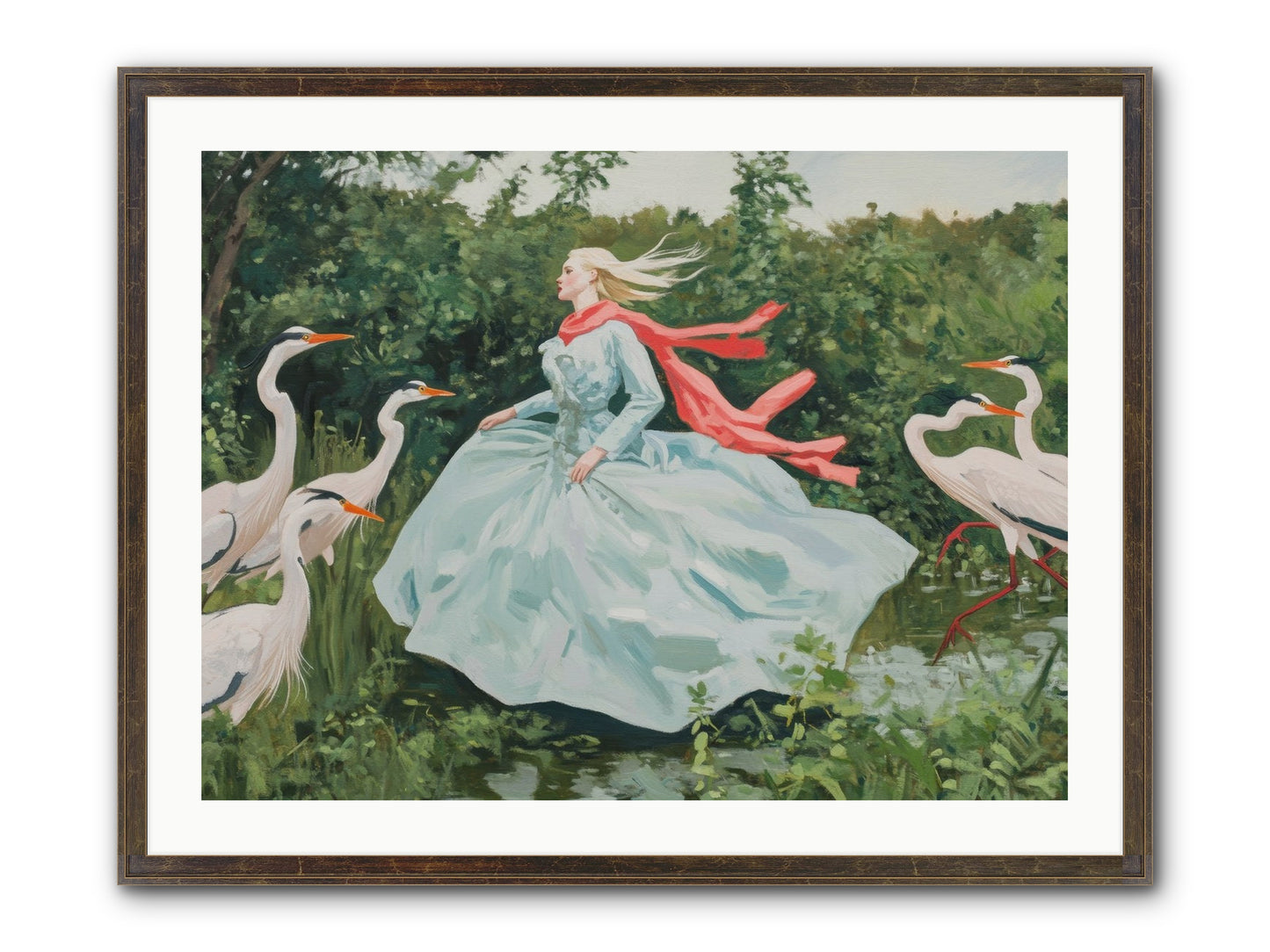 The Secret Orchard Framed Print - Slimwoods Black/Gold 32x24