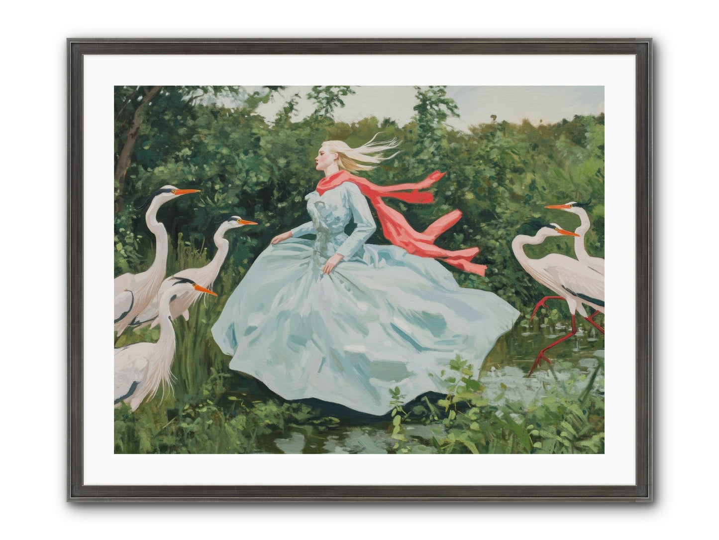 The Secret Orchard Framed Print - Slimwoods Black/Silver 32x24