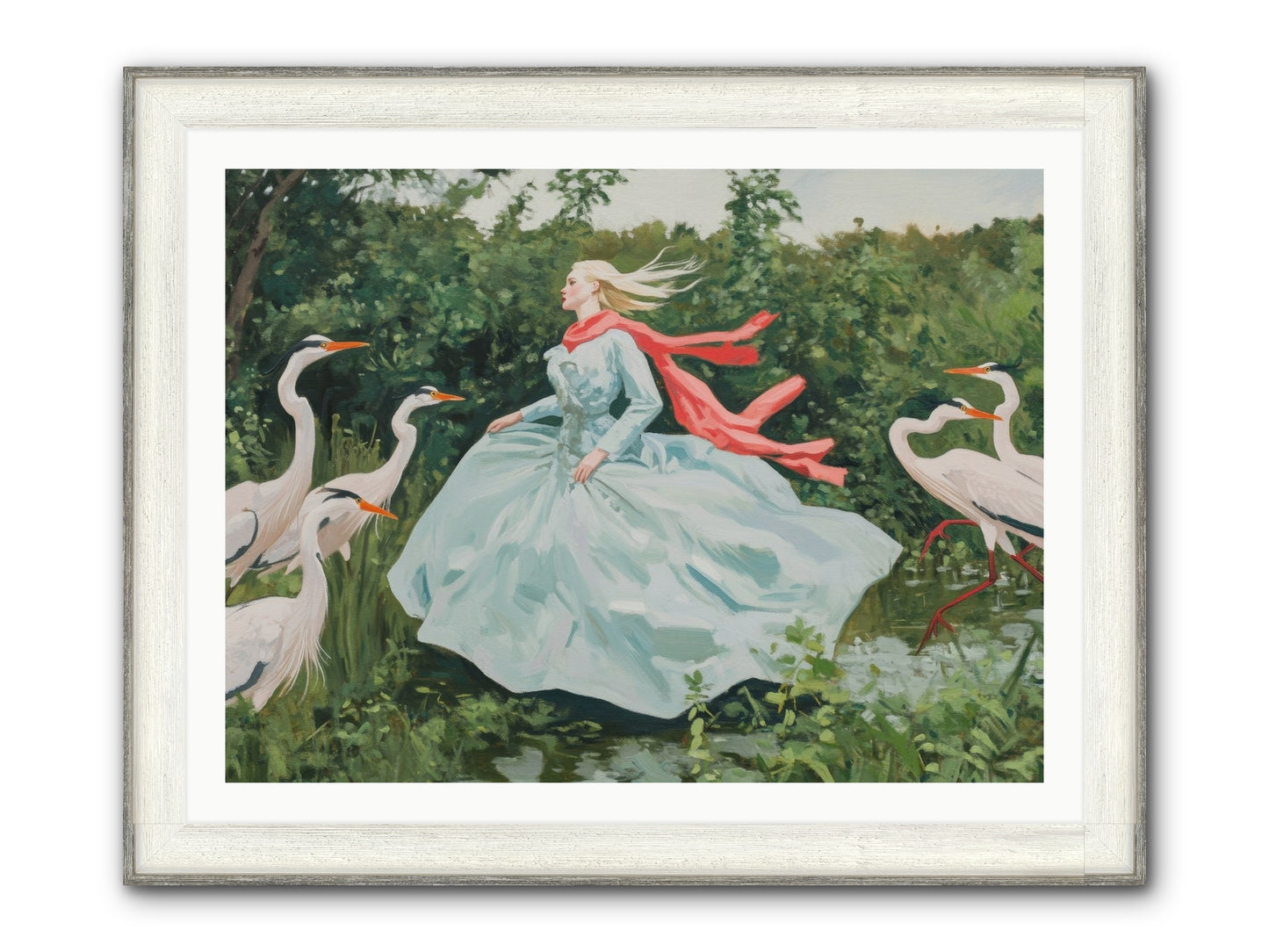 The Secret Orchard Framed Print - Driftwood White 40x30