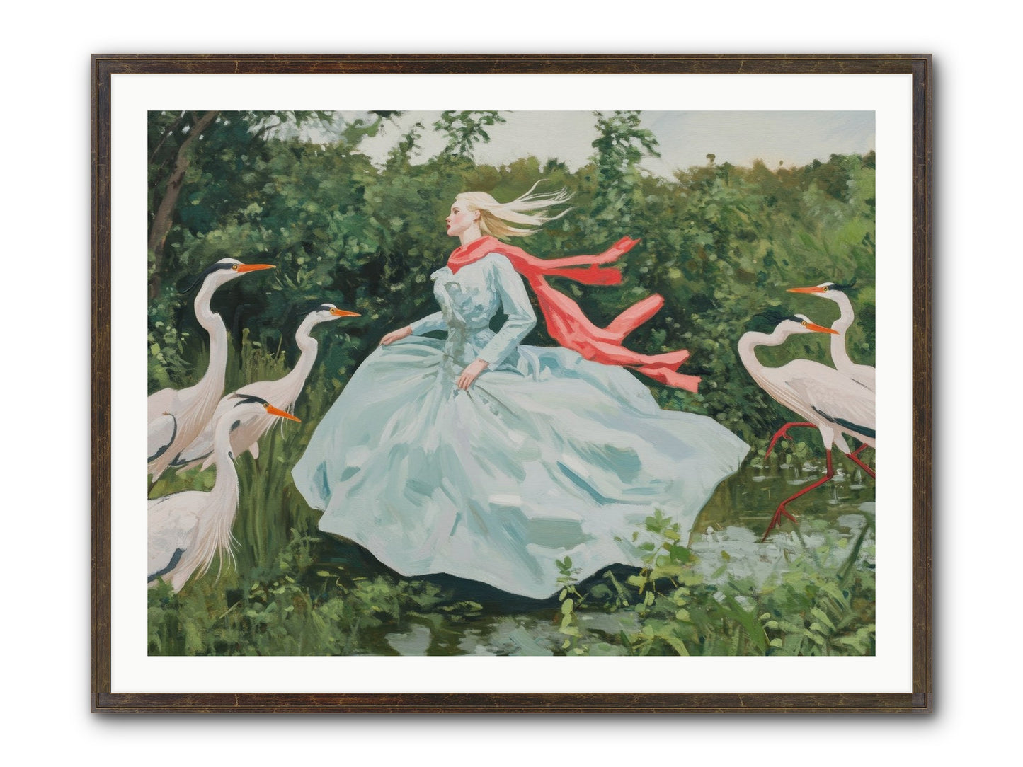 The Secret Orchard Framed Print - Slimwoods Black/Gold 40x30