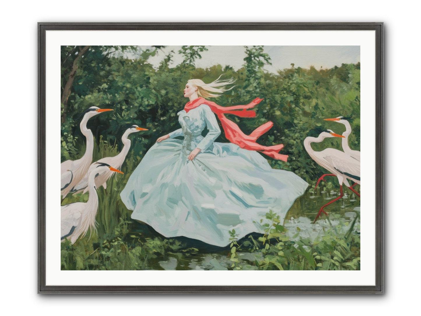 The Secret Orchard Framed Print - Slimwoods Black/Silver 40x30
