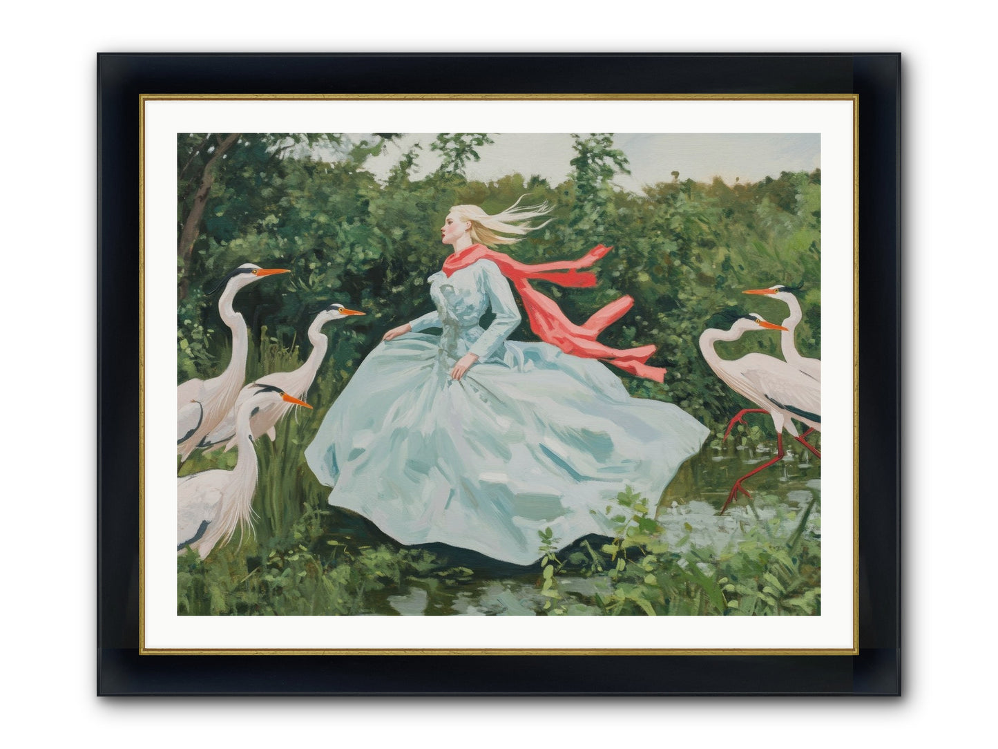 The Secret Orchard Framed Print - Wide Black w/Gold 40x30