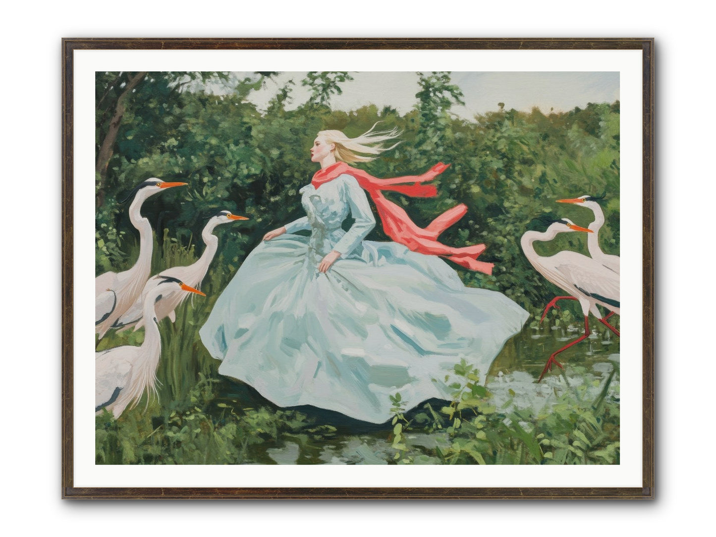 The Secret Orchard Framed Print - Slimwoods Black/Gold 48x36