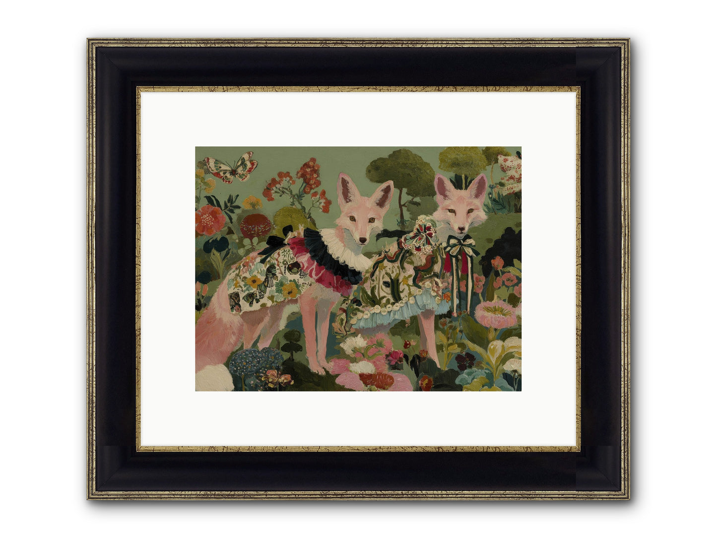 The Secret Orchard No.1 Framed Print - Black & Gold 12x9