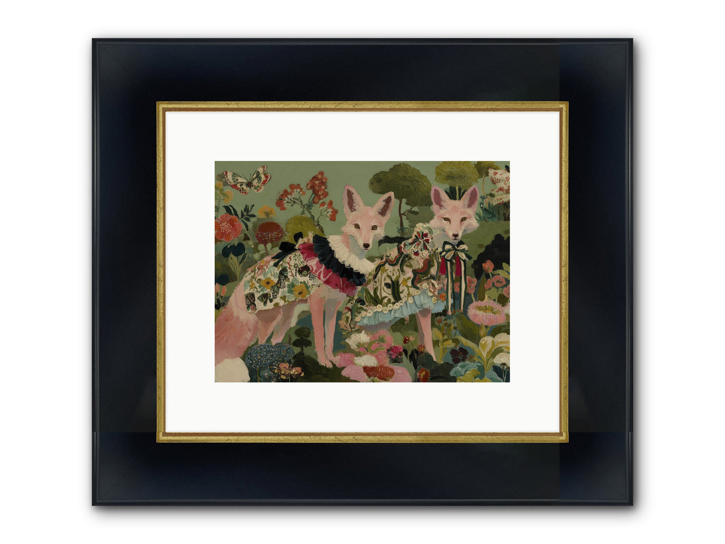 The Secret Orchard No.1 Framed Print - Wide Black w/Gold 12x9