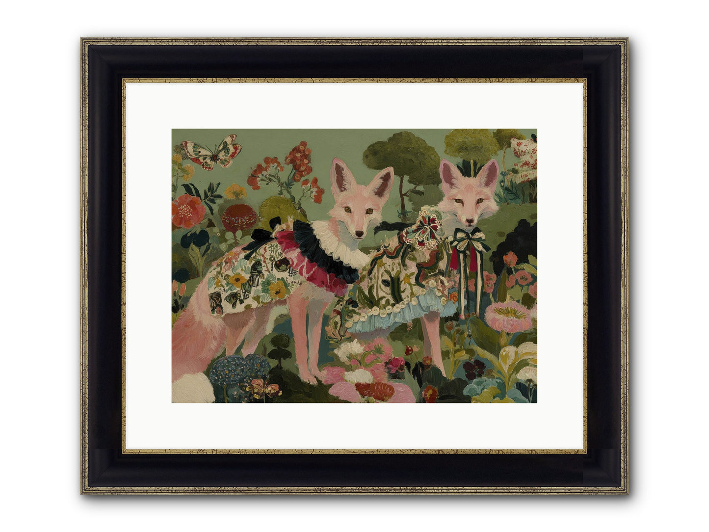 The Secret Orchard No.1 Framed Print - Black & Gold 16x12