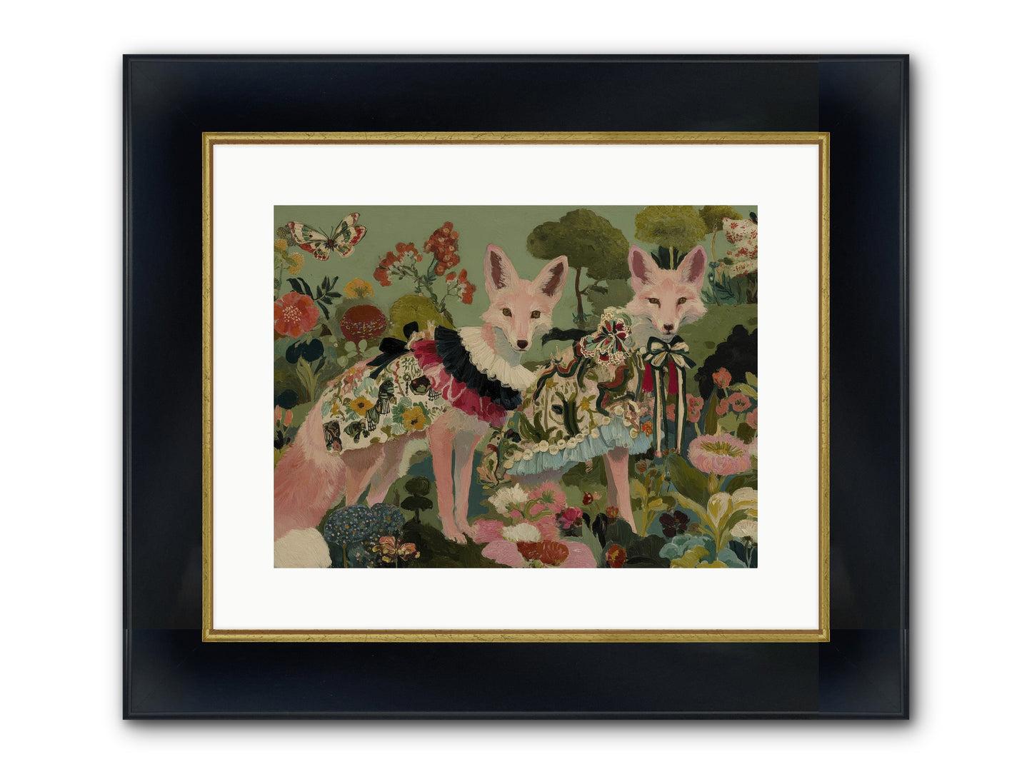 The Secret Orchard No.1 Framed Print - Wide Black w/Gold 16x12