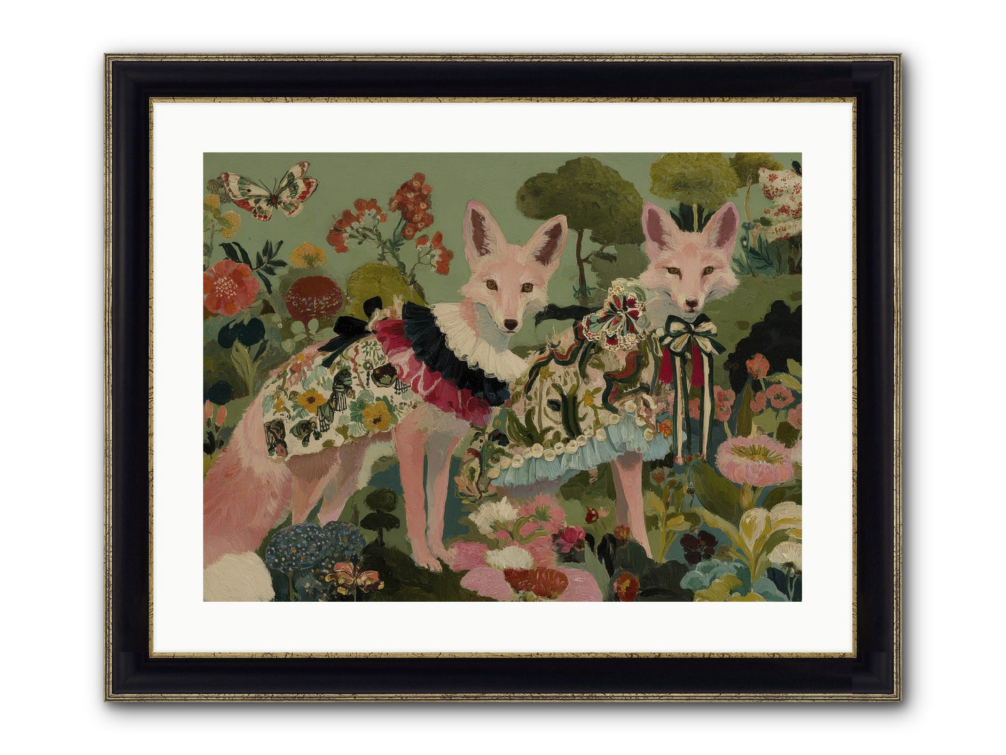 The Secret Orchard No.1 Framed Print - Black & Gold 24x18