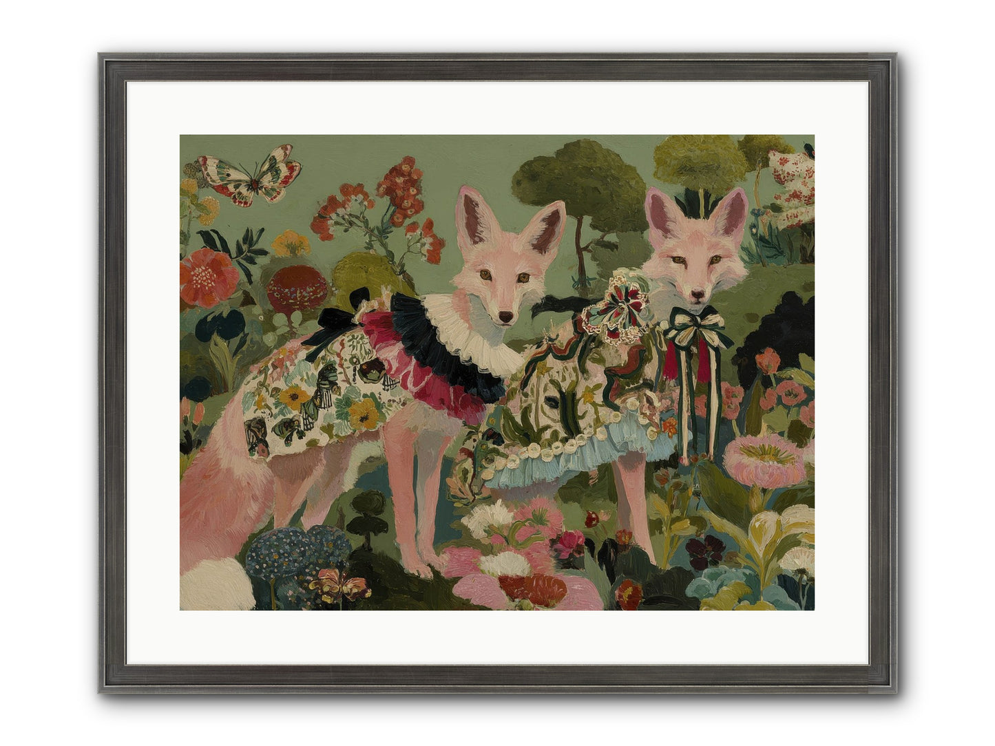 The Secret Orchard No.1 Framed Print - Slimwoods Black/Silver 24x18