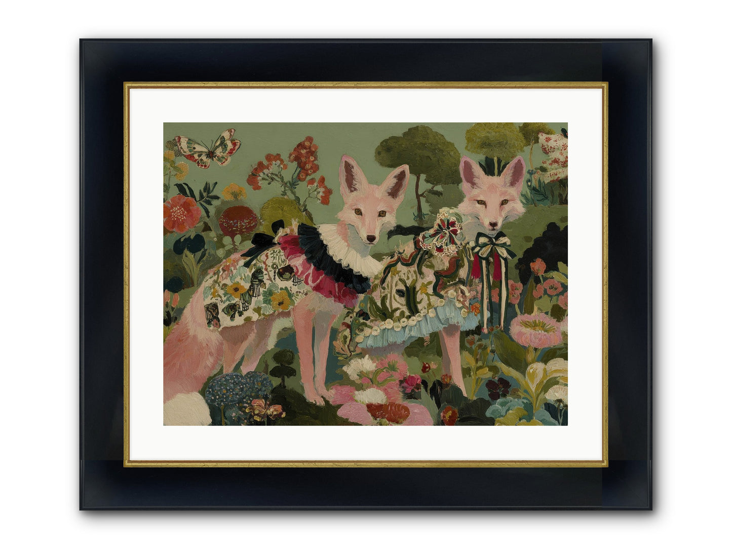 The Secret Orchard No.1 Framed Print - Wide Black w/Gold 24x18