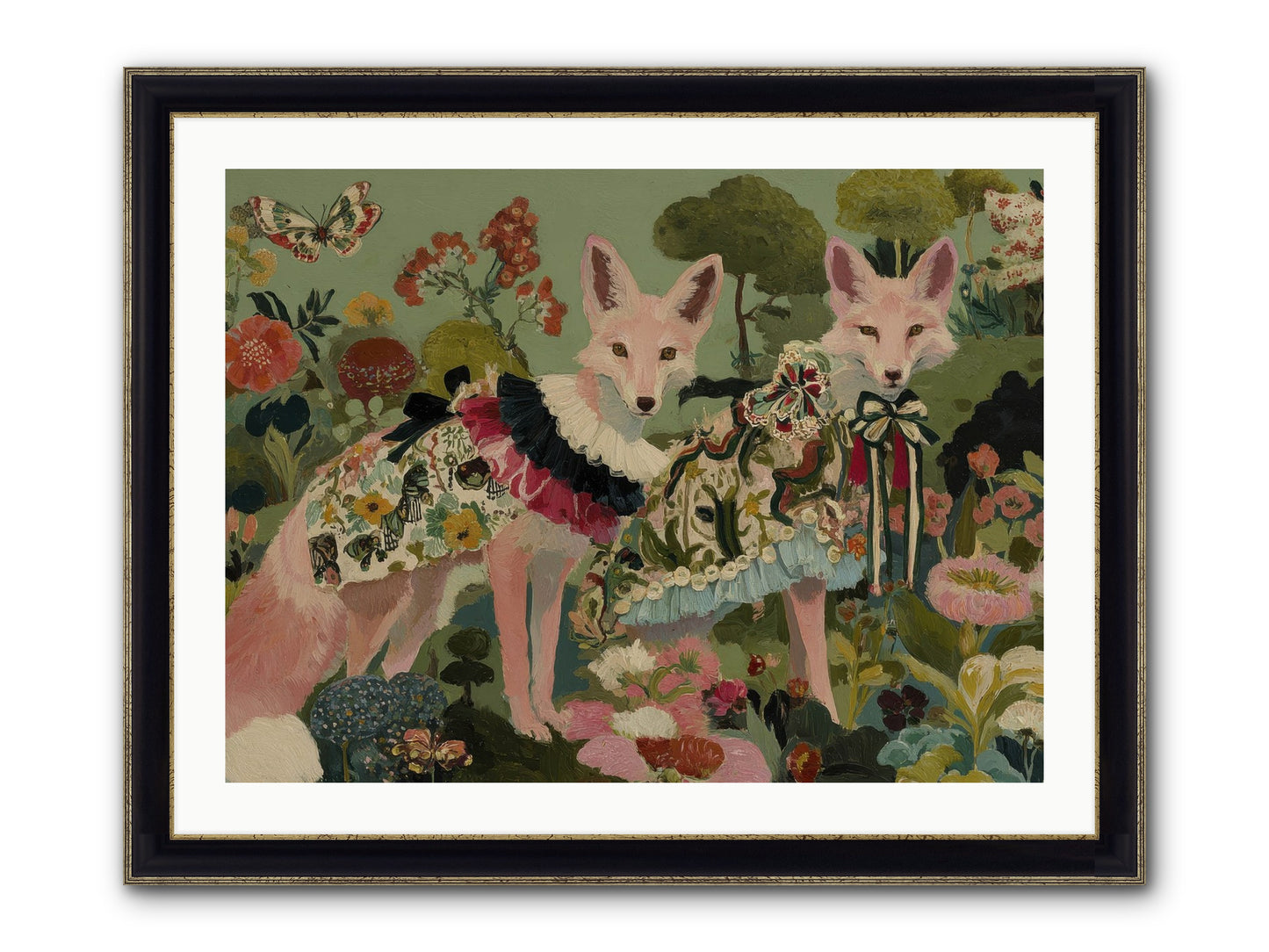 The Secret Orchard No.1 Framed Print - Black & Gold 32x24