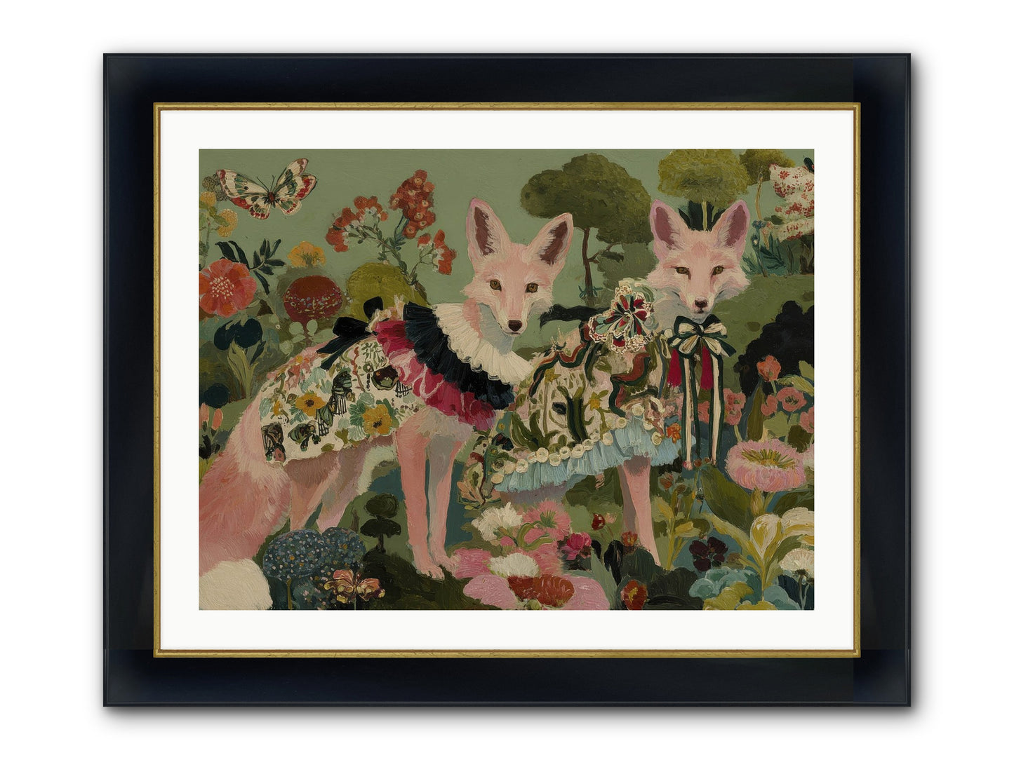 The Secret Orchard No.1 Framed Print - Wide Black w/Gold 32x24
