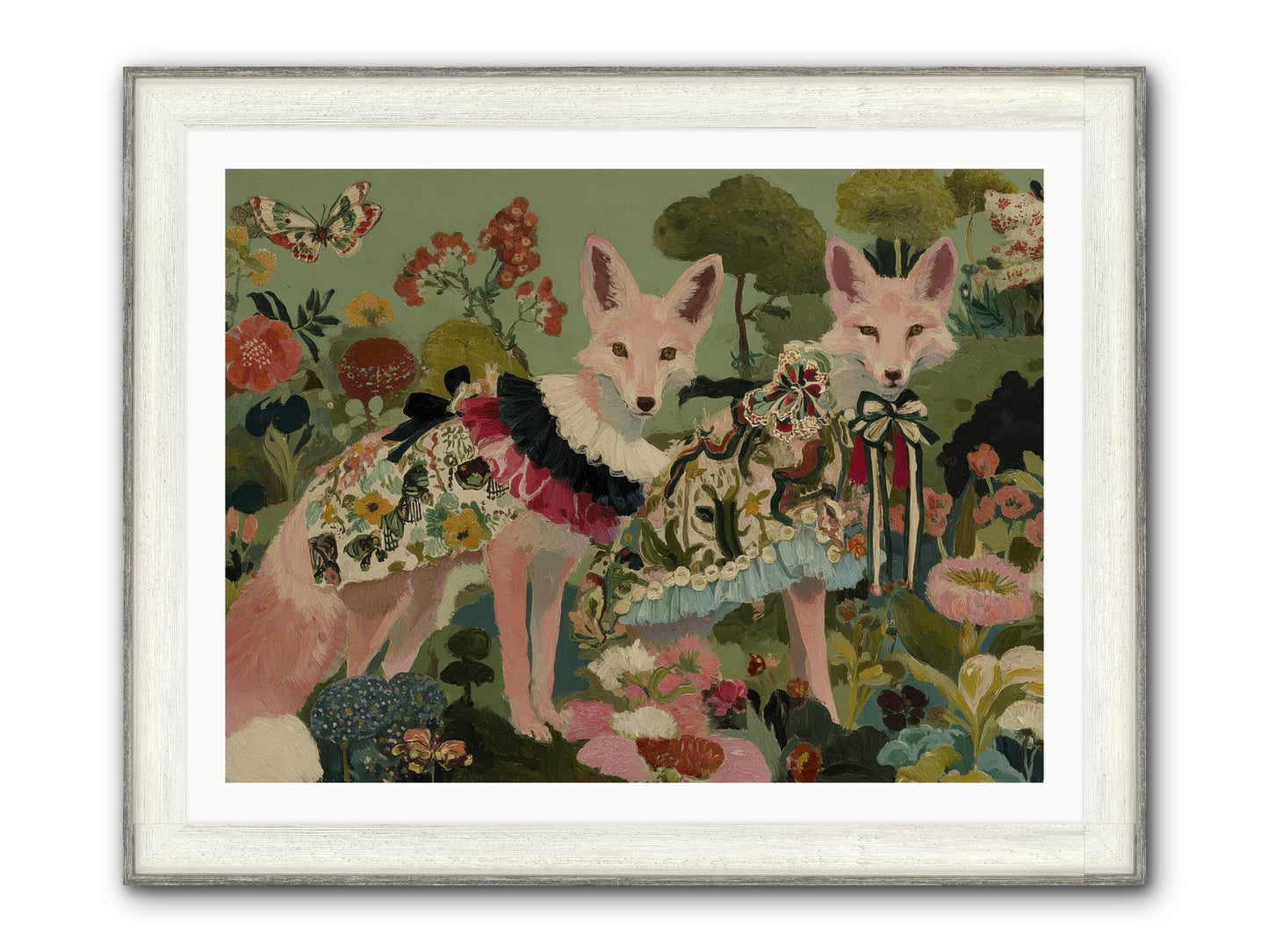 The Secret Orchard No.1 Framed Print - Driftwood White 40x30