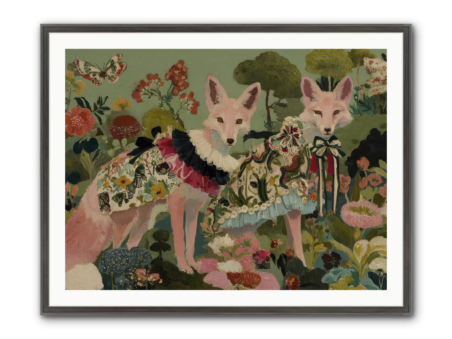 The Secret Orchard No.1 Framed Print - Slimwoods Black/Silver 40x30