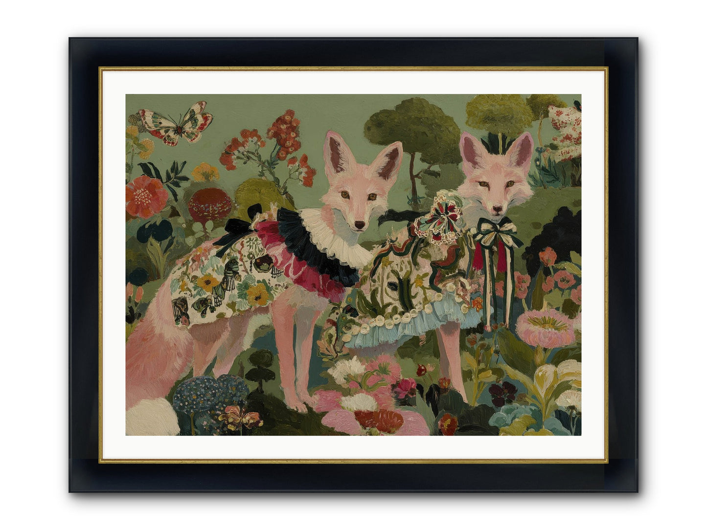The Secret Orchard No.1 Framed Print - Wide Black w/Gold 40x30