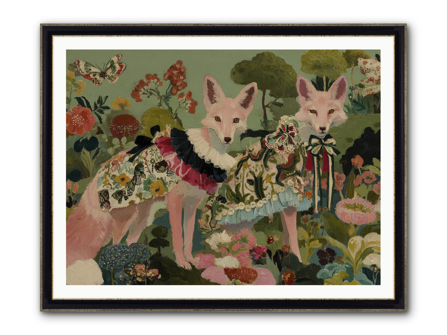The Secret Orchard No.1 Framed Print - Black & Gold 48x36