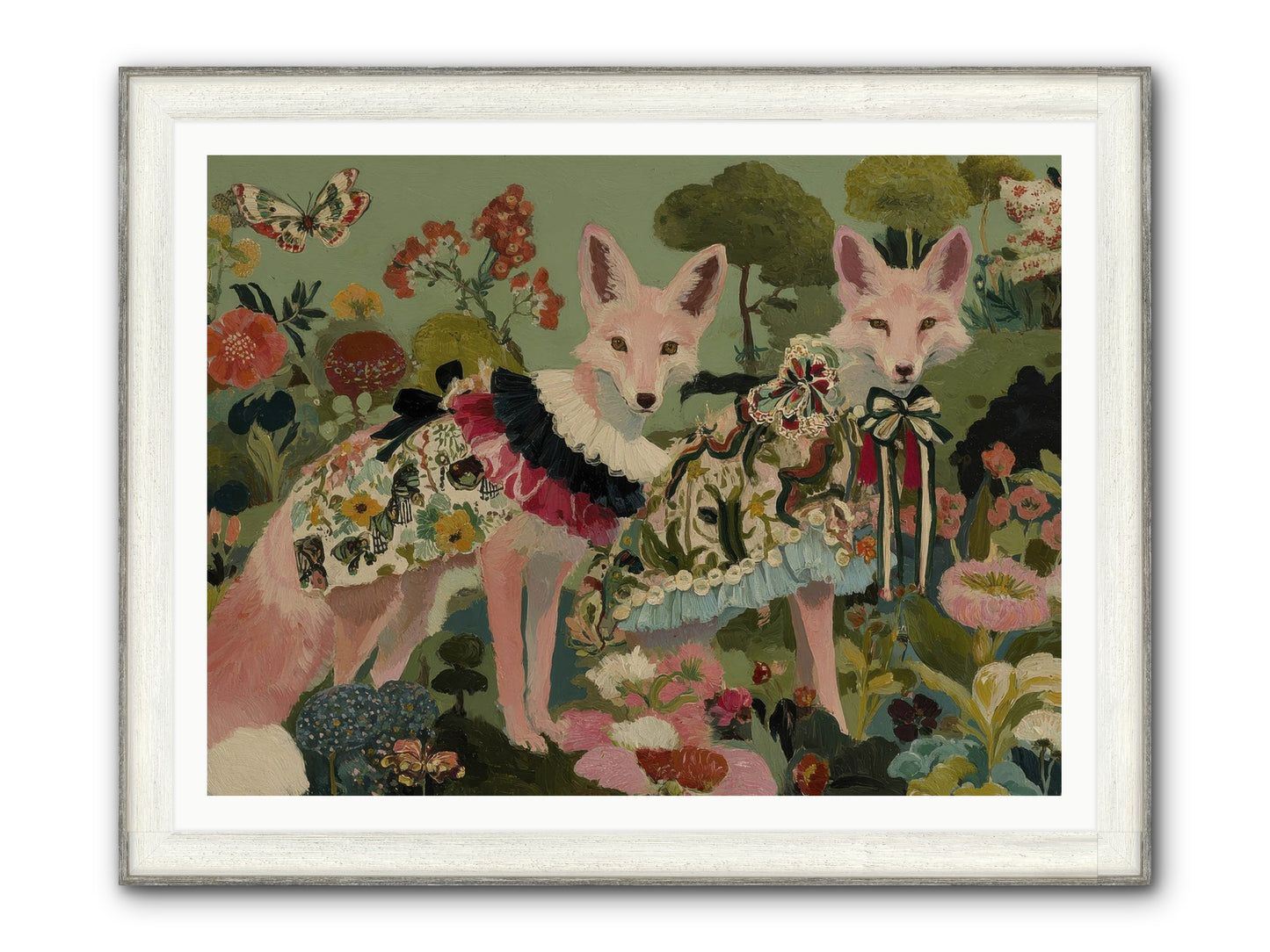 The Secret Orchard No.1 Framed Print - Driftwood White 48x36