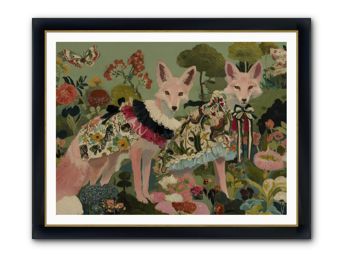 The Secret Orchard No.1 Framed Print - Wide Black w/Gold 48x36