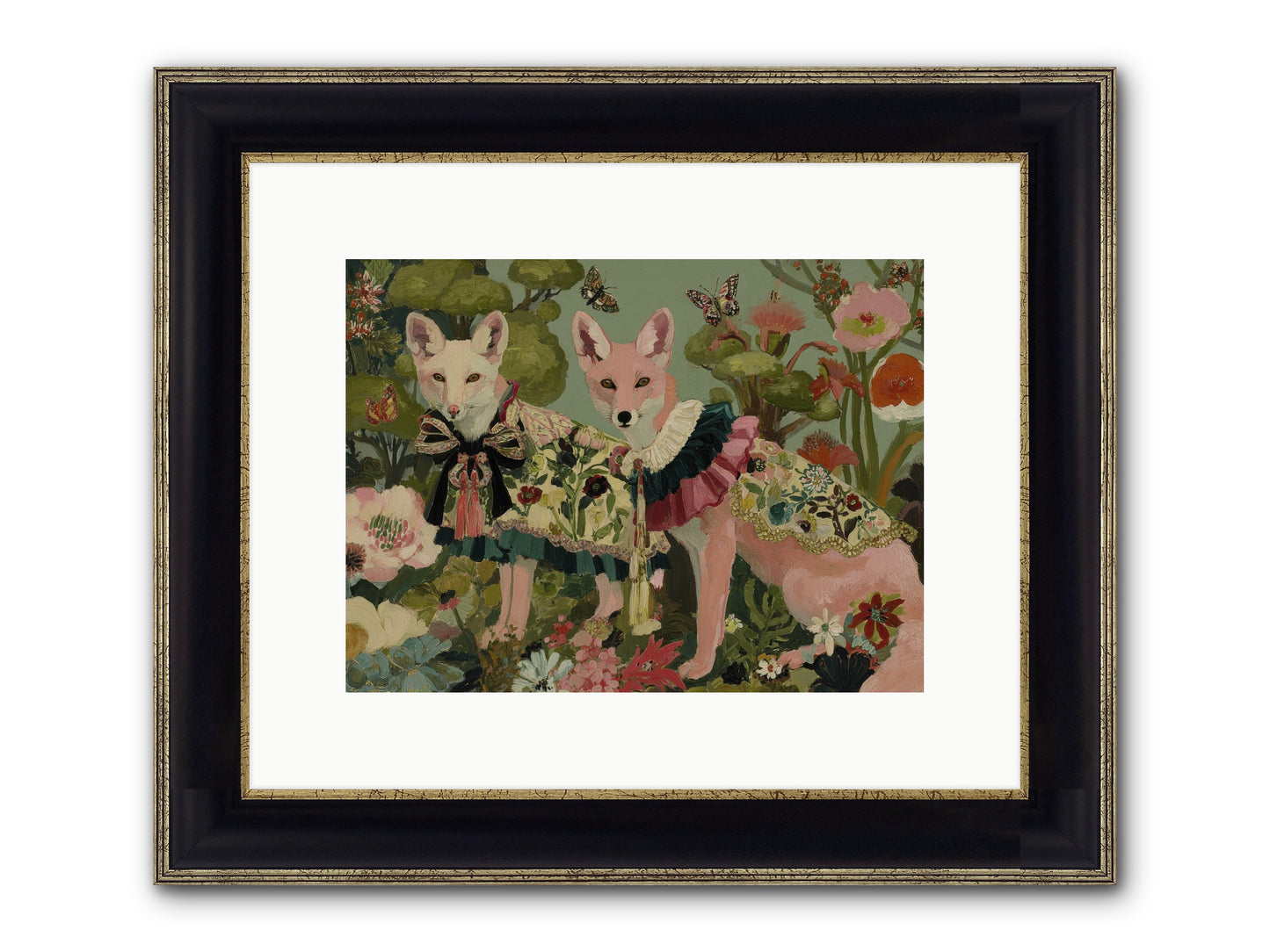 The Secret Orchard No.2 Framed Print - Black & Gold 12x9