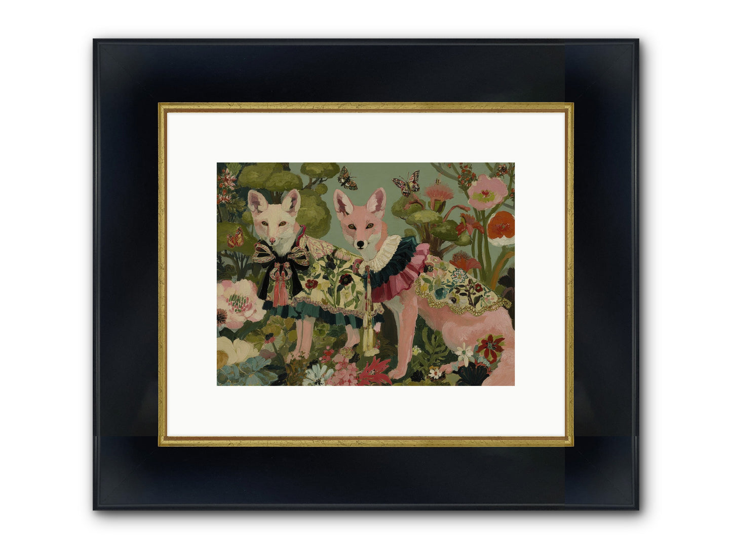 The Secret Orchard No.2 Framed Print - Wide Black w/Gold 12x9