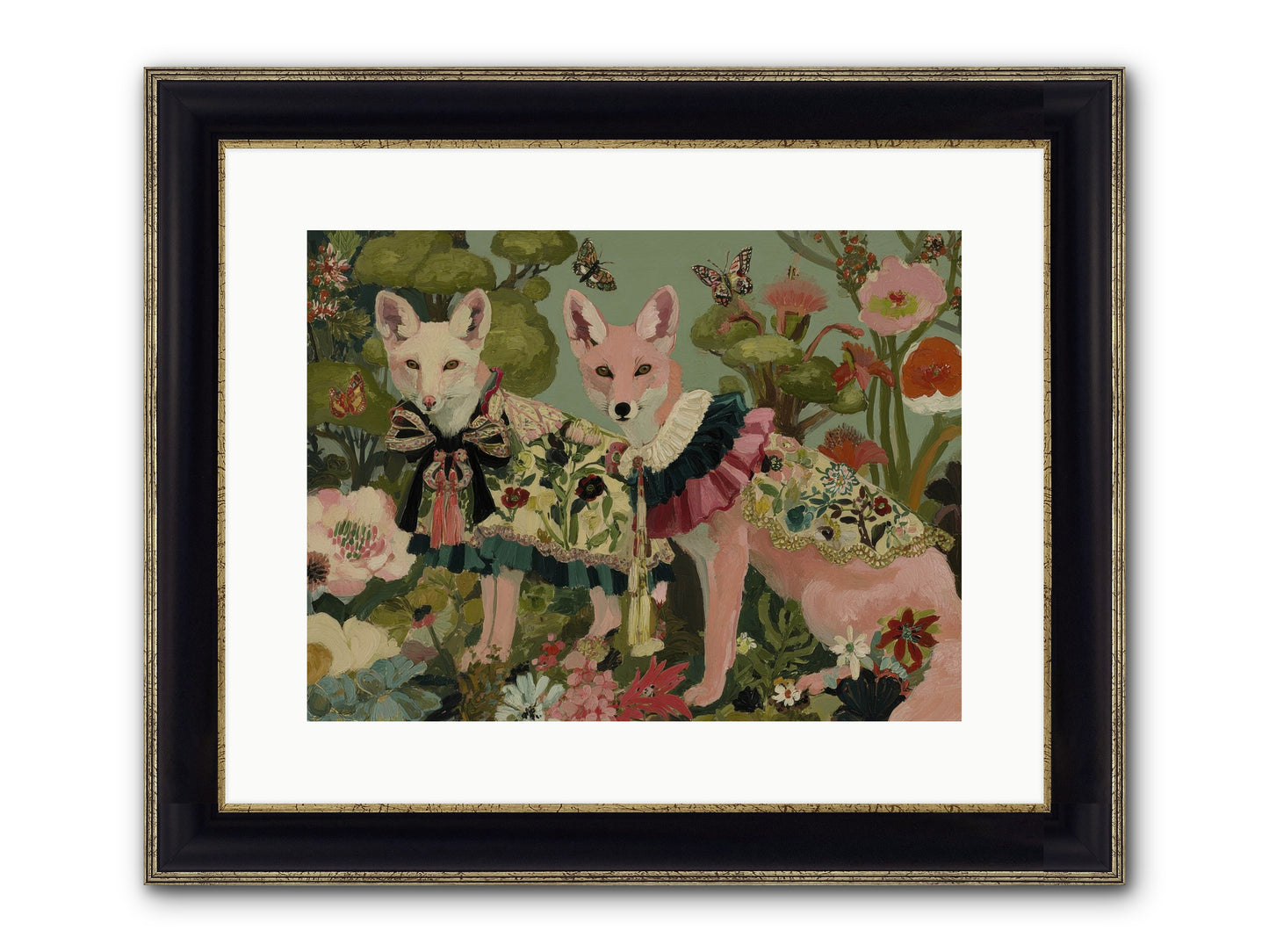 The Secret Orchard No.2 Framed Print - Black & Gold 16x12