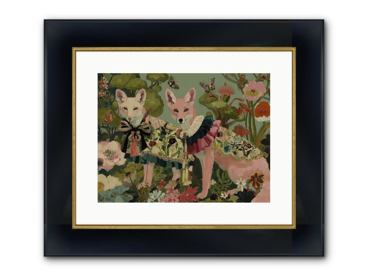 The Secret Orchard No.2 Framed Print - Wide Black w/Gold 16x12