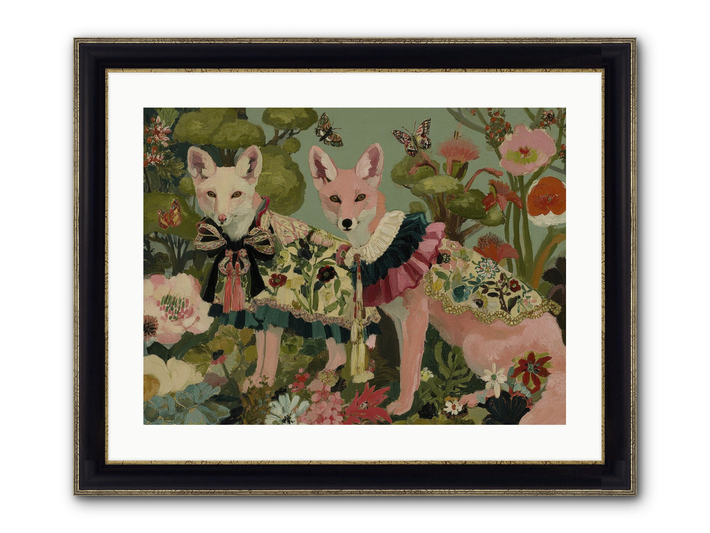 The Secret Orchard No.2 Framed Print - Black & Gold 24x18