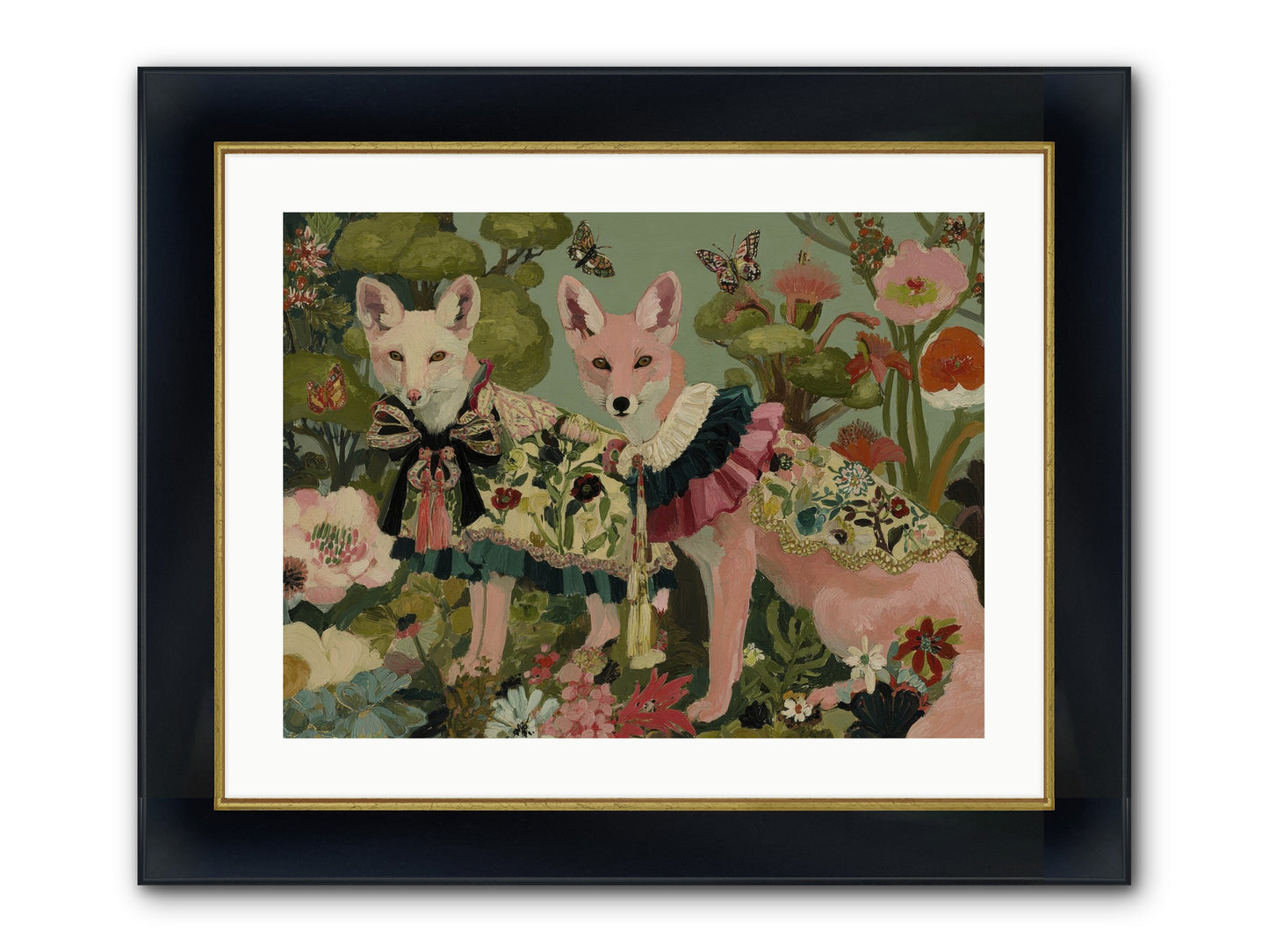 The Secret Orchard No.2 Framed Print - Wide Black w/Gold 24x18