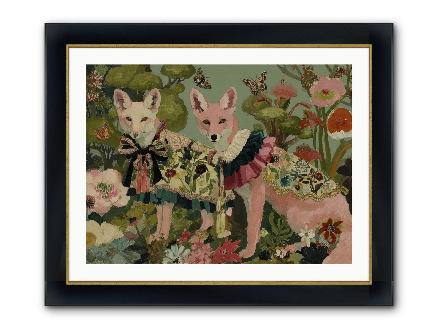 The Secret Orchard No.2 Framed Print - Wide Black w/Gold 32x24
