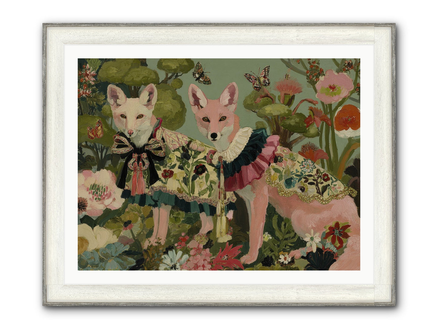 The Secret Orchard No.2 Framed Print - Driftwood White 40x30