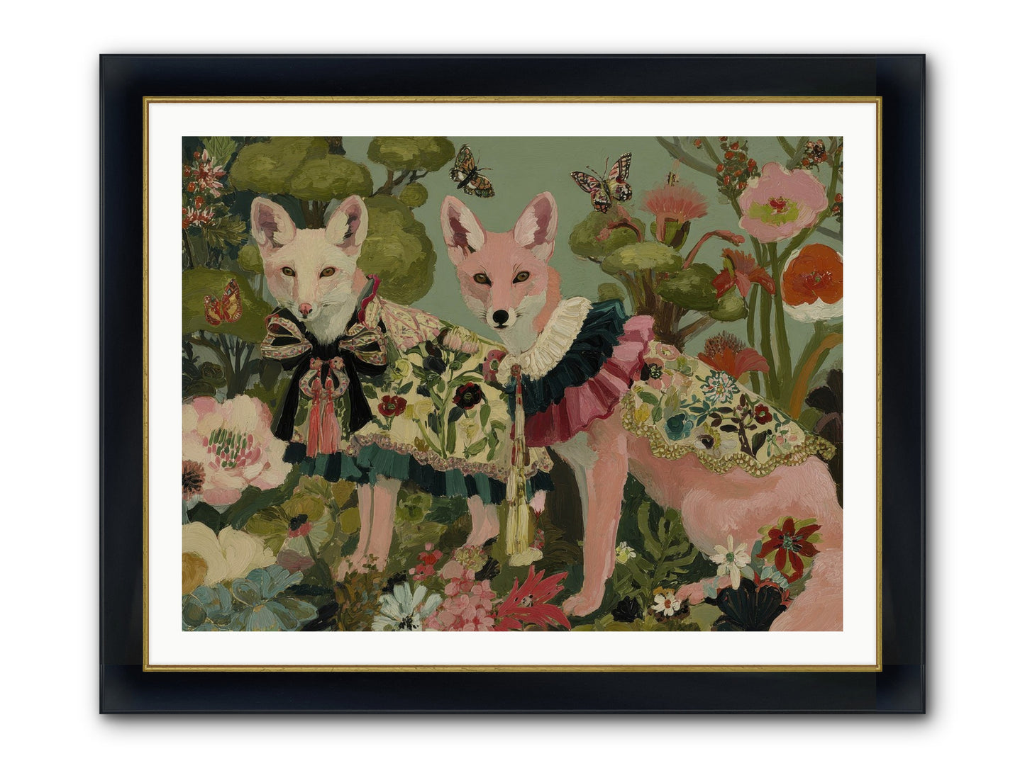 The Secret Orchard No.2 Framed Print - Wide Black w/Gold 40x30