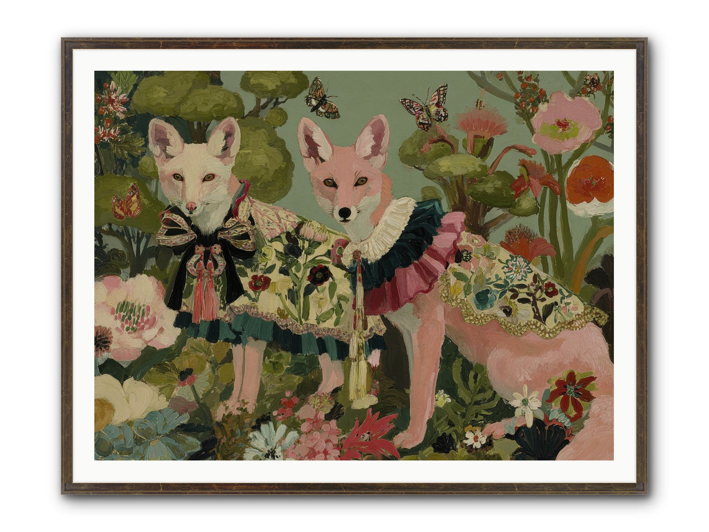 The Secret Orchard No.2 Framed Print - Slimwoods Black/Gold 48x36