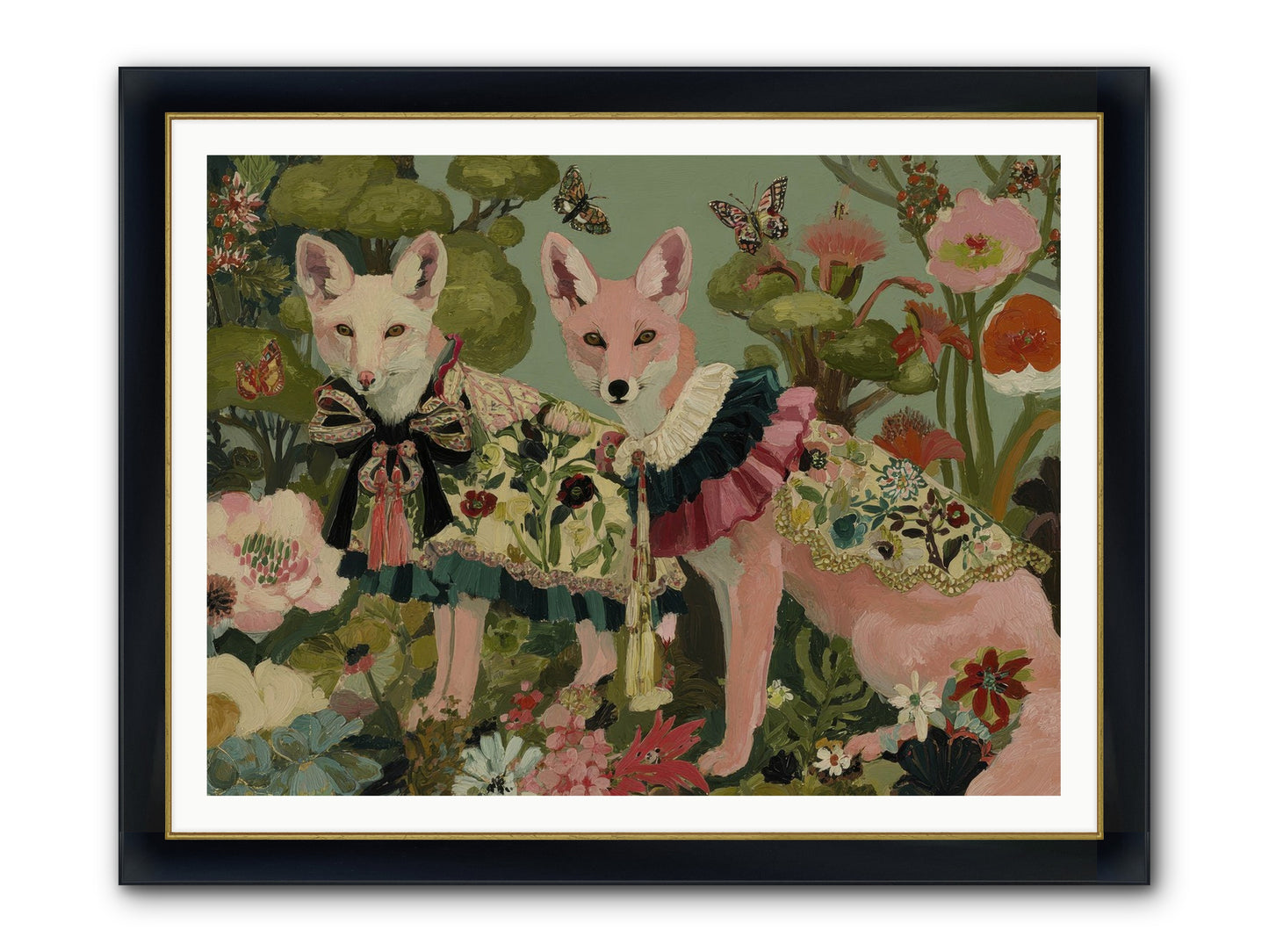 The Secret Orchard No.2 Framed Print - Wide Black w/Gold 48x36