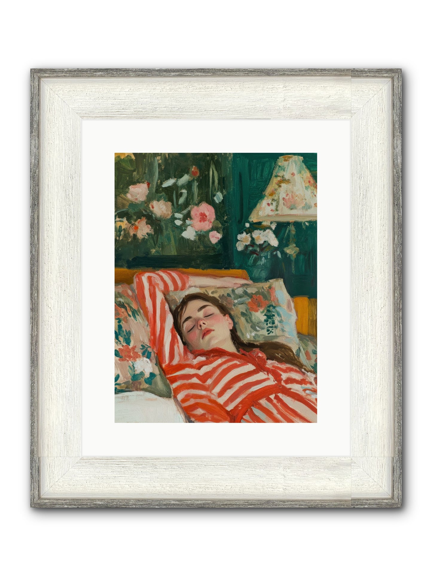 The Secret Repose Framed Print - Driftwood White 12x16