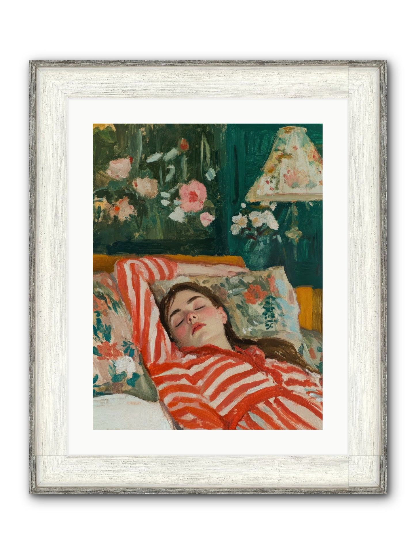 The Secret Repose Framed Print - Driftwood White 18x24