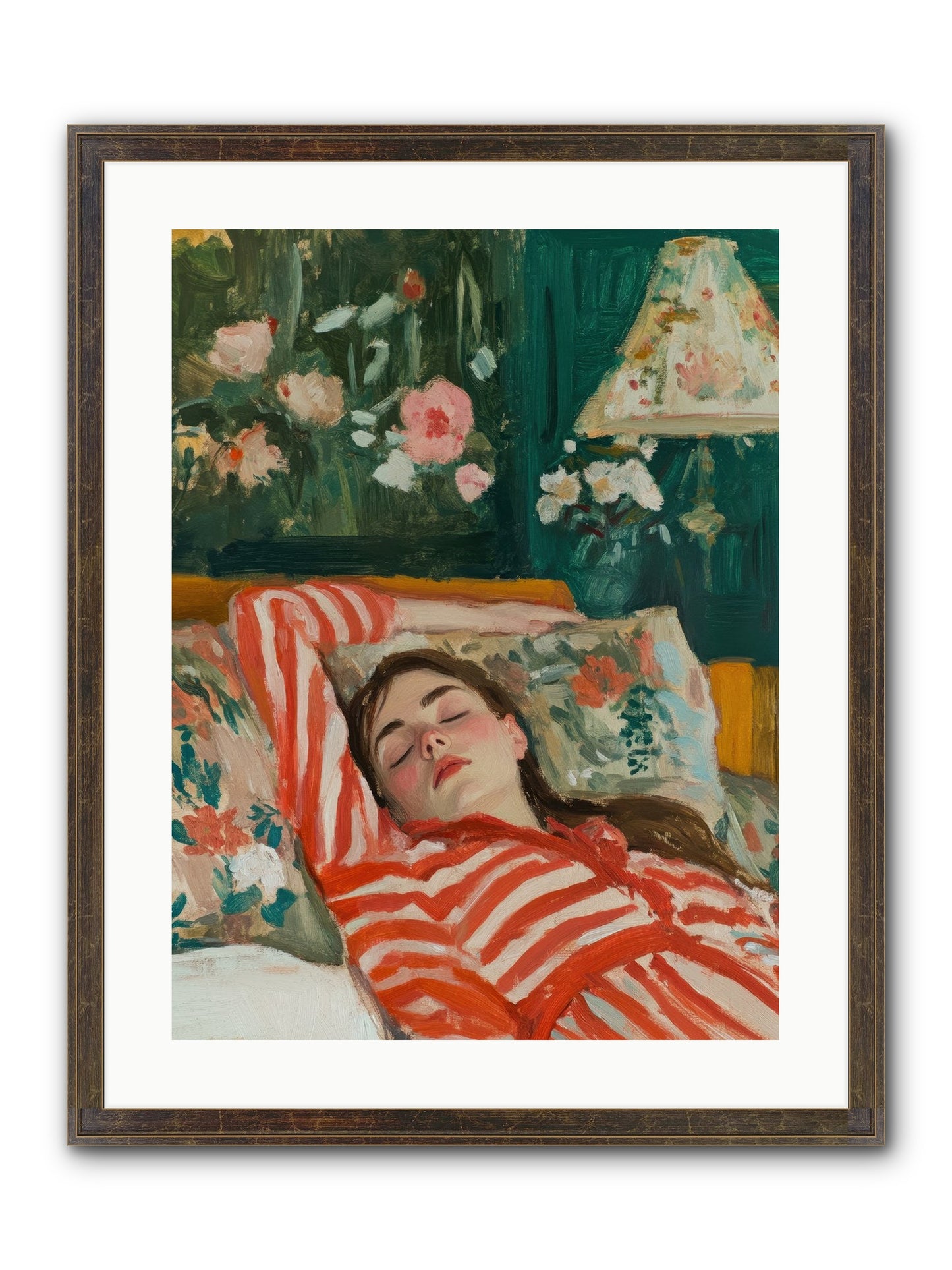 The Secret Repose Framed Print - Slimwoods Black/Gold 18x24