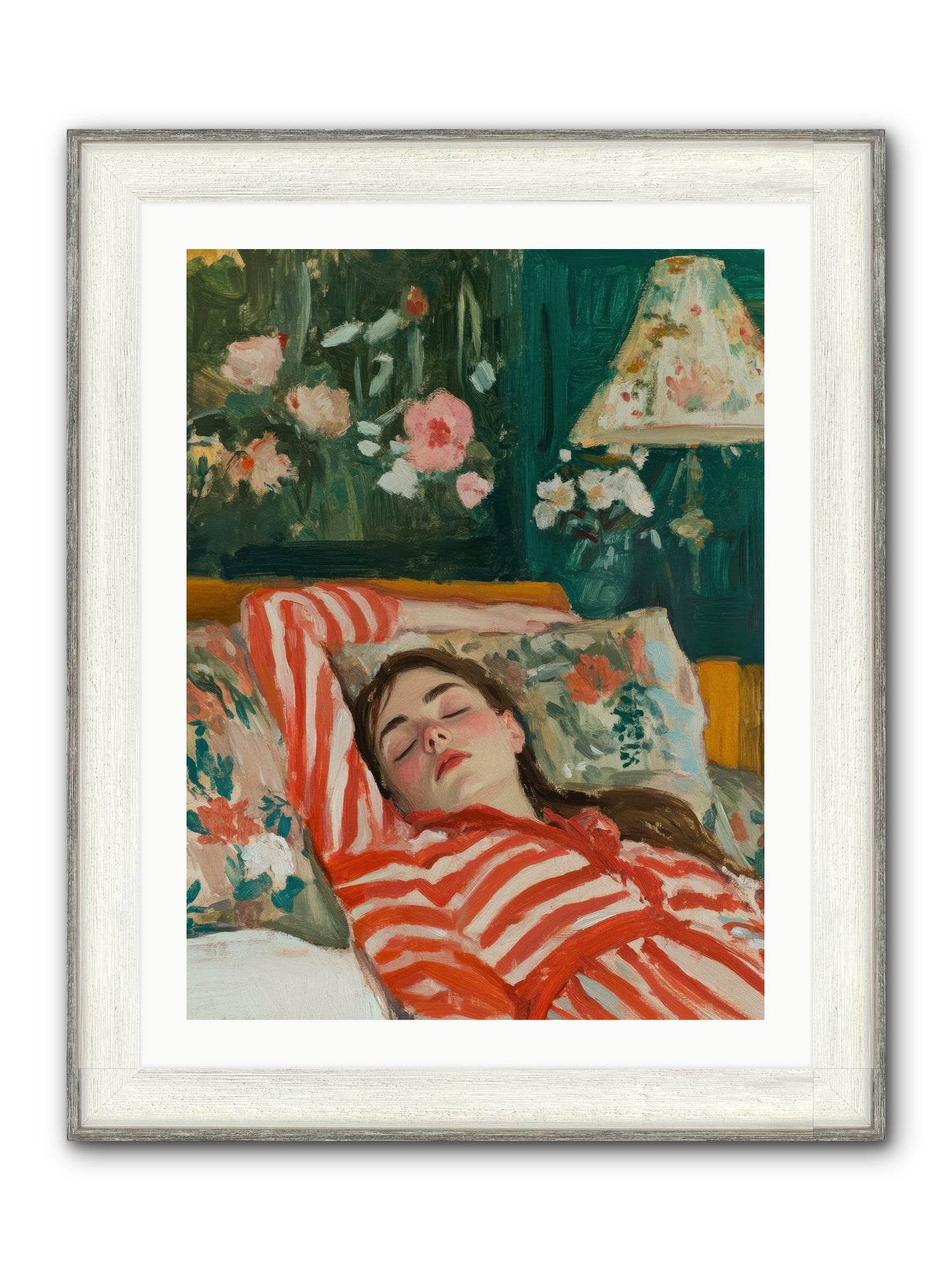 The Secret Repose Framed Print - Driftwood White 24x32