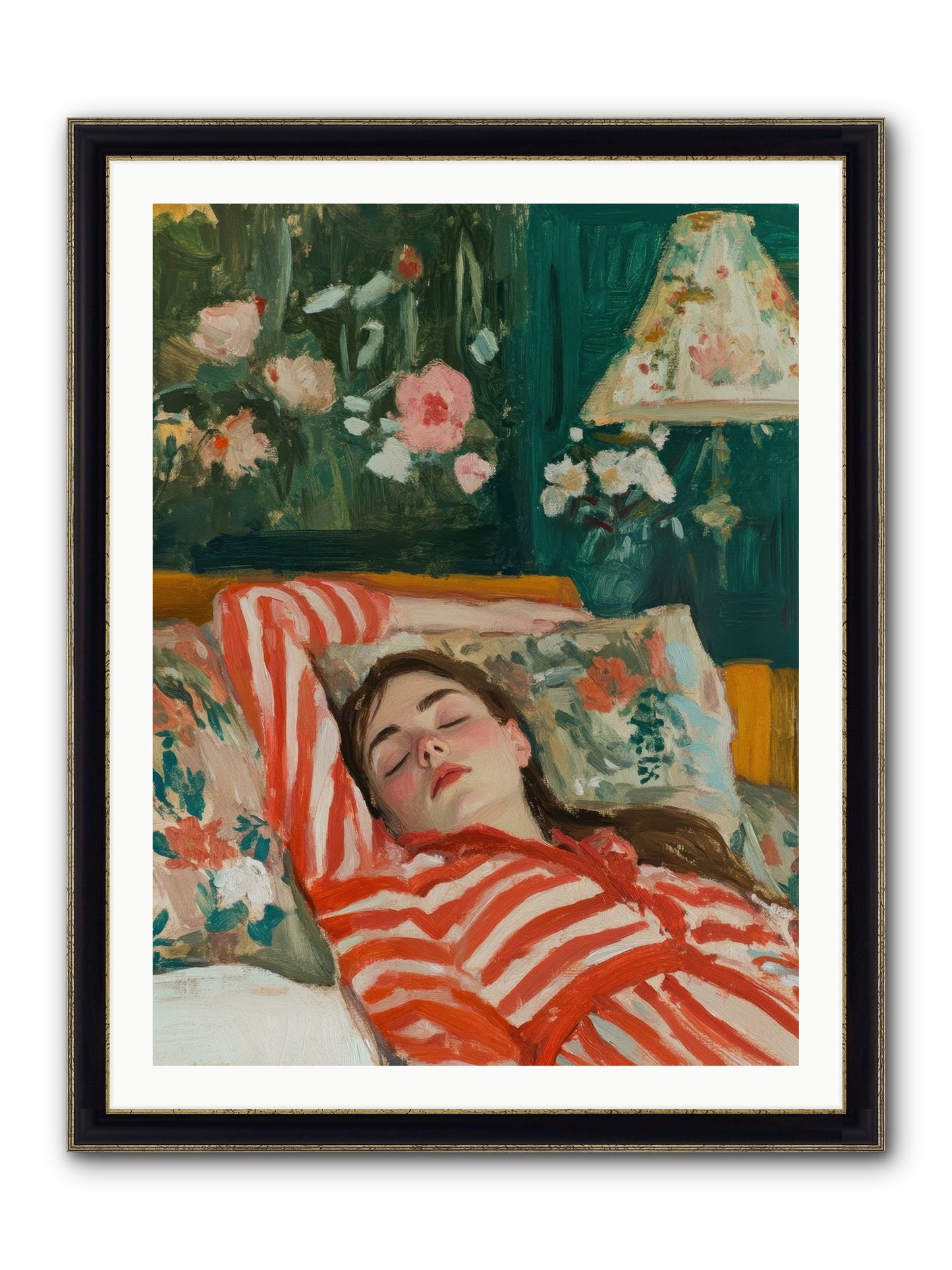 The Secret Repose Framed Print - Black & Gold 30x40