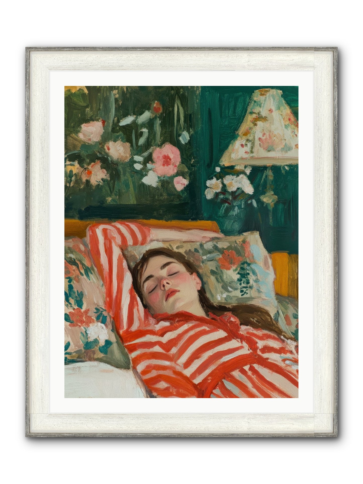 The Secret Repose Framed Print - Driftwood White 30x40