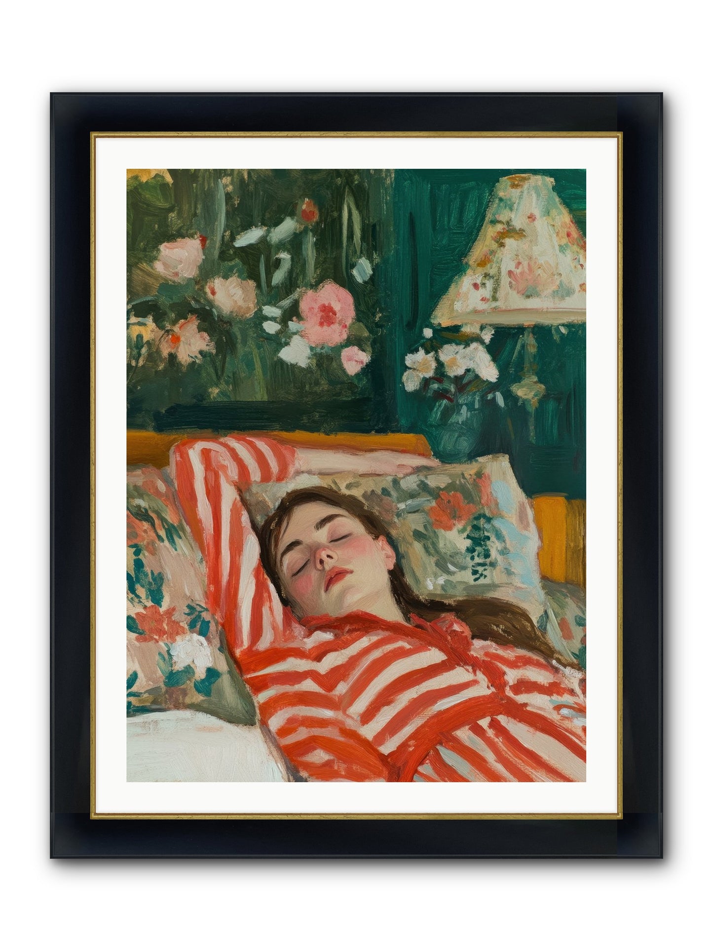 The Secret Repose Framed Print - Wide Black w/Gold 30x40
