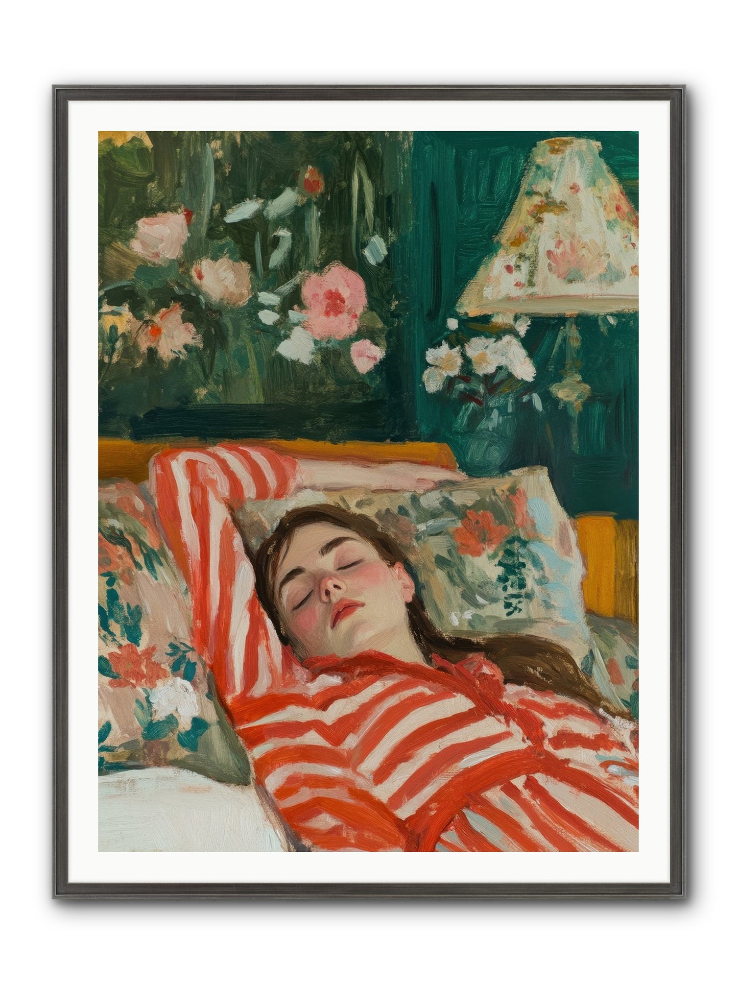 The Secret Repose Framed Print - Slimwoods Black/Silver 36x48