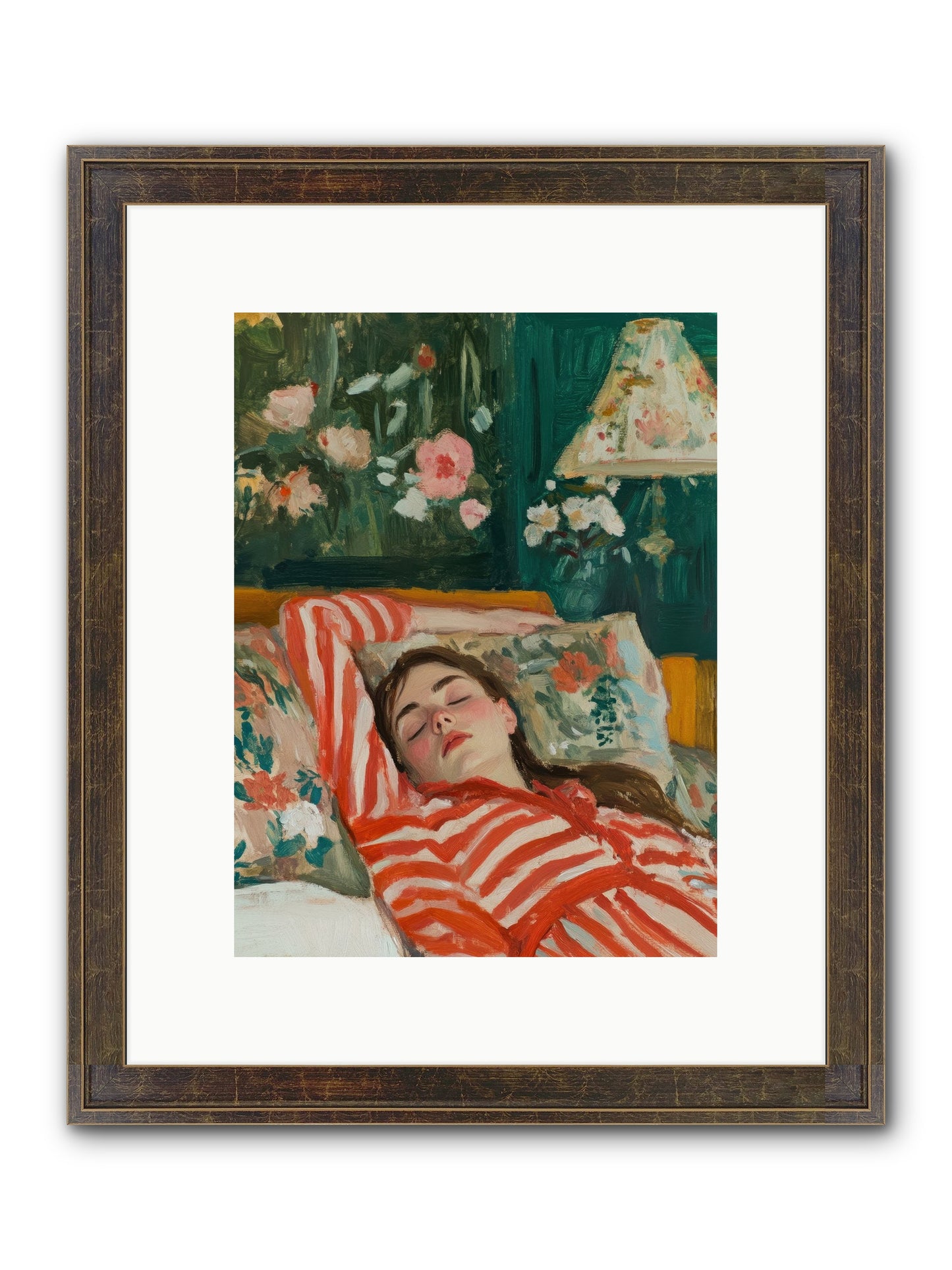 The Secret Repose Framed Print - Slimwoods Black/Gold 9x12