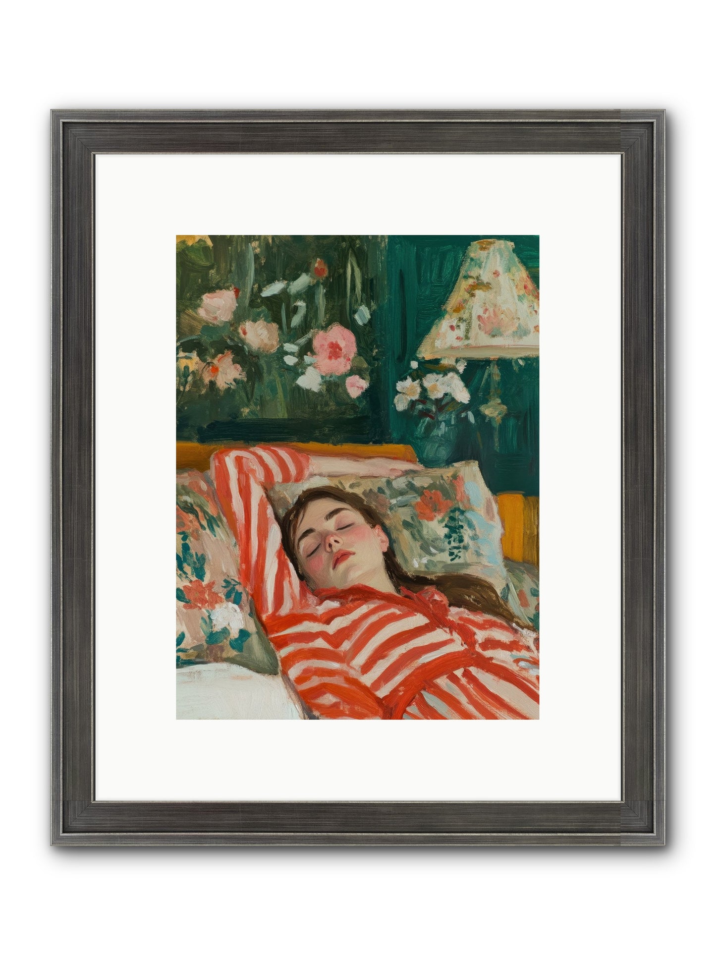 The Secret Repose Framed Print - Slimwoods Black/Silver 9x12