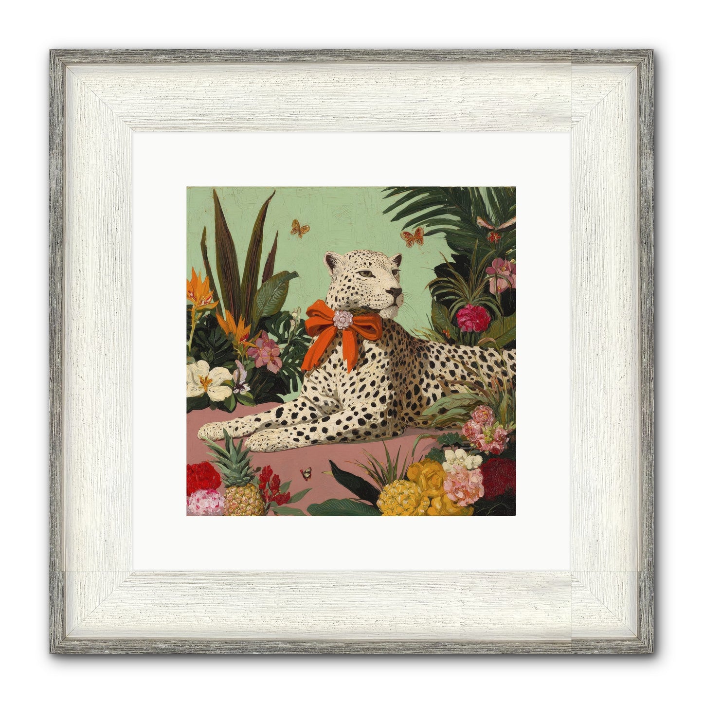 The Secret Terrace Framed Print - Driftwood White 12x12