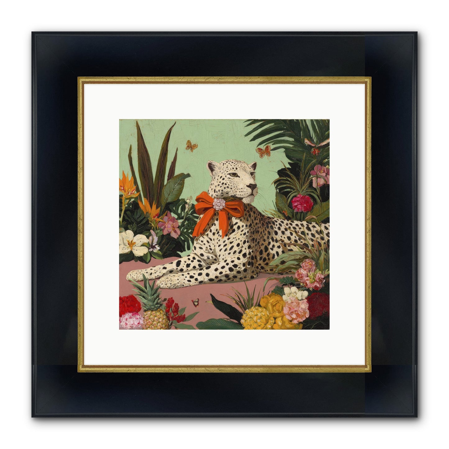 The Secret Terrace Framed Print - Wide Black w/Gold 12x12